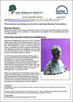 Moseley History News April 2013