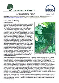 Moseley History News August 2013