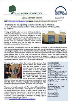 Moseley History News June 2013